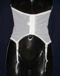 Cabernet White Strapless Bustier with Boning & Garters + Padded Cups 