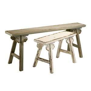    Cyan Design 04254 2 Piece Amish Style Benches