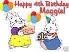 MAX and RUBY Edible Birthday CAKE Image Icing Topper items in Cool 