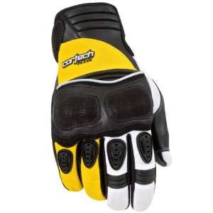   Textile Sports Bike Motorcycle Gloves   Yellow / Small Automotive