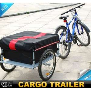 Frugah New Steel Bike Cargo Trailer Bicycle Trailers Cart Carrier Red 