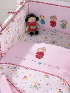 CHERRY BLOSSOM COT / COT BED QUILT NURSERY IZZIWOTNOT  