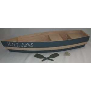  H. M. S. Boyds Bears Large Blue Boat with 2 Oars 