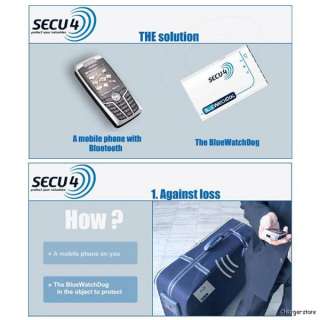 SECU4Bags Bluetooth Alarm card Anti Theft Loss Security  