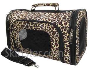DOG CARRIER bag LEOPARD CAT TRAVEL puppy AIRPLANE  