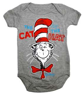 Dr. Seuss Cat In The Hat Face Baby Creeper Romper  