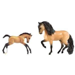  Breyer Horses Stablemates Buckskin Horse & Foal Set 