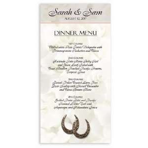  40 Wedding Menu Cards   Lucky Shoe Silver