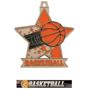  2.5 Star Custom Basketball Medal M 715B BRONZE MEDAL 