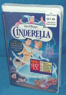 Cinderella (Disney Masterpiece VHS, 1995) *BRAND NEW* Bibbidy Bobbidi 