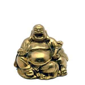  Buddha Brass Small Sitting Ho Tai + Story Cards 41304 