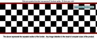 Checkered Wallpaper Border NASCAR Car Diner Racing F1  