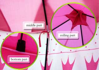 The Pink color kids tent, child castle palace tent for kids   1 minute 