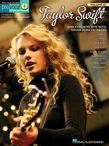 Taylor Swift Sing Along Vocal Sheet Music Song Book CD  