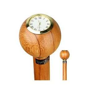 Walking Cane   Genuine Rosewood Ball Handle with Clock
