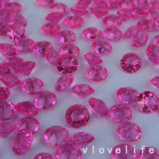 2000 1ct Fuchsia Diamond Confetti Wedding Decorations  