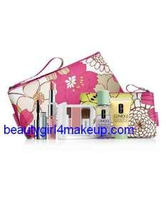 CLINIQUE 8 Piece Bonus Gift Set Spring 2011 Makeup Bag  