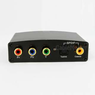   YPbPr) + S/PDIF Digital Coax/Optical Toslink Audio to HDMI Converter