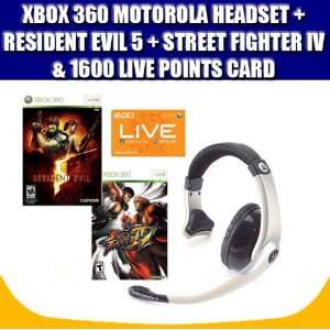 XBOX 360 Motorola X205 Gaming Headset with Resident Evil 5, Street 