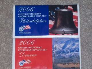 2006 P&D United States Mint Uncirculated 22 Coin Set  