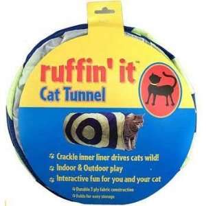  Ruffin It Cat Tunnel With Crinkle Fabric   20 Pet 