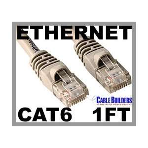  1FT Cat6 550MHz UTP Ethernet Network Cable   Gray 