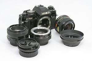 Minolta X 700 MPS vintage 35mm camera + 2x lens 28 & 50mm + book 