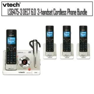 Vtech DECT 6.0 3 handset Cordless Phone Kit 610563296668  
