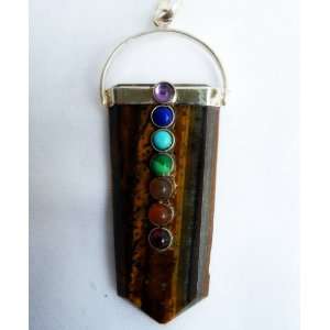  Chakra Tigers Eye Pendant 