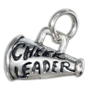  Sterling Silver Cheerleader Megaphone Charm Jewelry