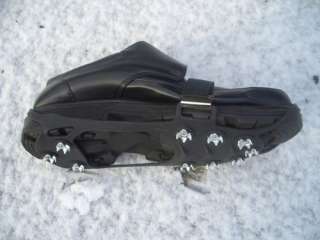 10 Spike Metal Ice Claws Snow Shoes Crampons Grabbers  