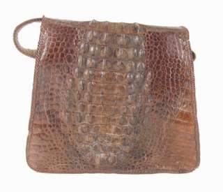 Vintage Alligator Hornback Crocodile purse handbag 1950s  