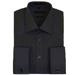 Black French Cuff Dress Shirt (Cufflinks Included)  