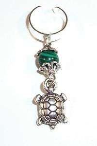 Malachite Silver Turtle Ear Cuff Wrap Cuffs Tortoise  