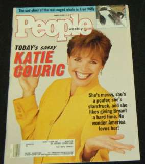 KATIE COURIC, FREE WILLY WHALE In People August 9, 1993  