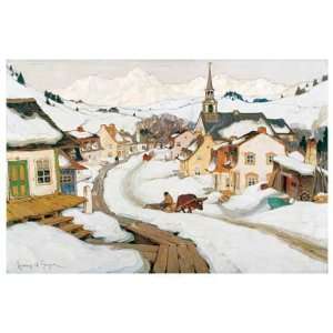  Village In The Laurentians by Clarence Alphonse Gagnon 