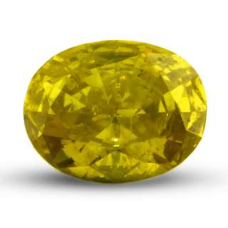   Carat Very Good Cut Yellow SI1 Oval 100% Genuine Diamond AGI Certified