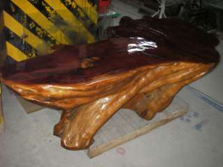   Solid Wood Japanese Hinoki Cypress Tree Trunk Stump Table  