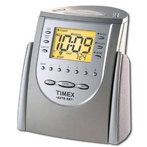    Timex T311T Auto Set Dual Alarm Clock Radio (Titanium) Electronics