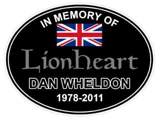 Dan Wheldon In Memory Tribute Helmet Decal / Sticker / R.I.P 