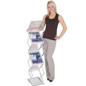  ZedUP Lite Collapsible Literature Rack   Silver Office 