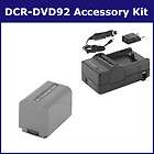 Sony DCR DVD92 Camcorder Accessory Kit By Synergy (Charger, Battery)