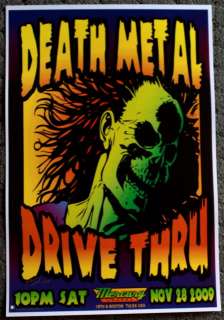 DEATH METAL DRIVE THRU 2009 thom self CONCERT POSTER  
