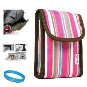 com Durable Protective Camera Carrying Case (Magenta Rainbow Colored 