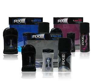 Axe 3 Way Gift Kit Deodorant Body Spray, Invisible Solid & Shower Gel 