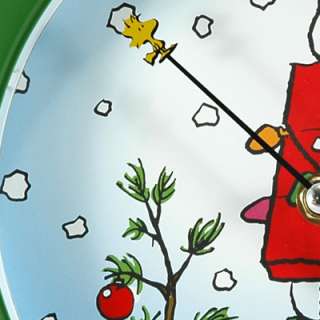 Charlie Brown Snoopy Peanuts Christmas Carol Clock  
