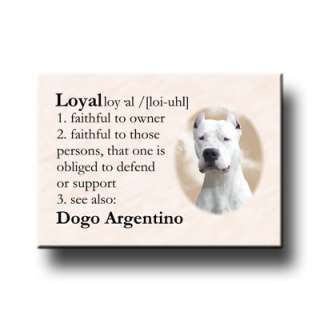DOGO ARGENTINO Dictionary Loyal FRIDGE MAGNET No 1  
