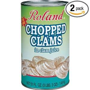 Roland Chopped Clams, 51 Ounce Can (Pack Grocery & Gourmet Food