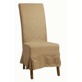 Linen Slip Cover Parson Dining Chairs (Set/2)  