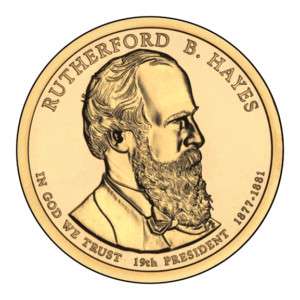 2011 Rutherford B. Hayes Golden Dollar P&D set  